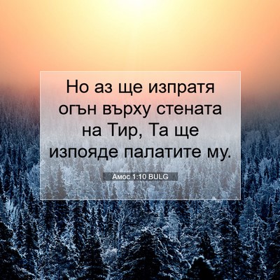 Picture 07 - Амос 1:10 BULG - Но аз ще изпратя огън върху - Bible Verse Picture