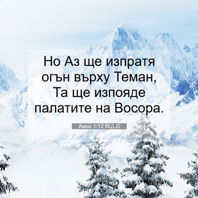 Picture 07 - Амос 1:12 BULG - Но Аз ще изпратя огън върху - Bible Verse Picture