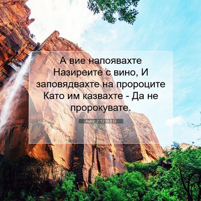 Picture 07 - Амос 2:12 BULG - А вие напоявахте Назиреите - Bible Verse Picture