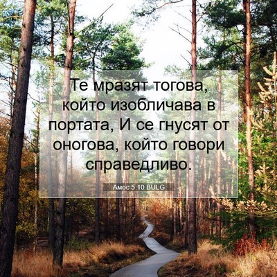 Picture 07 - Амос 5:10 BULG - Те мразят тогова, който - Bible Verse Picture