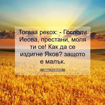 Picture 07 - Амос 7:5 BULG - Тогава рекох: - Господи - Bible Verse Picture