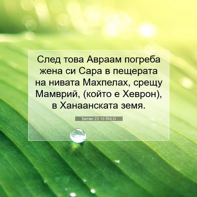 Picture 07 - Битие 23:19 BULG - След това Авраам погреба - Bible Verse Picture