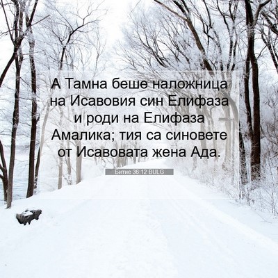 Picture 07 - Битие 36:12 BULG - А Тамна беше наложница на - Bible Verse Picture