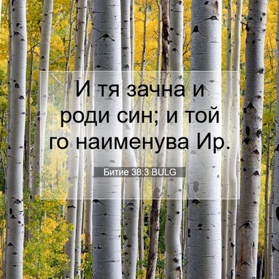 Picture 07 - Битие 38:3 BULG - И тя зачна и роди син; и той - Bible Verse Picture