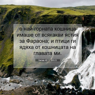 Picture 07 - Битие 40:17 BULG - в най-горната кошница - Bible Verse Picture