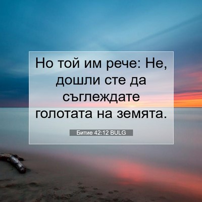 Picture 07 - Битие 42:12 BULG - Но той им рече: Не, дошли - Bible Verse Picture