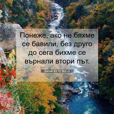 Picture 07 - Битие 43:10 BULG - Понеже, ако не бяхме се - Bible Verse Picture