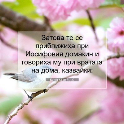 Picture 07 - Битие 43:19 BULG - Затова те се приближиха - Bible Verse Picture