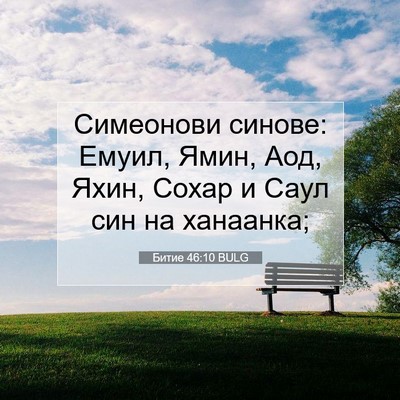 Picture 07 - Битие 46:10 BULG - Симеонови синове: Емуил, - Bible Verse Picture