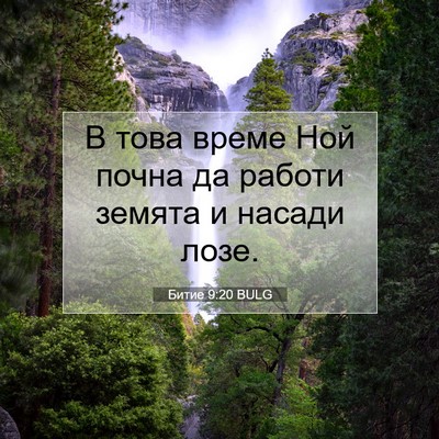 Picture 07 - Битие 9:20 BULG - В това време Ной почна да - Bible Verse Picture