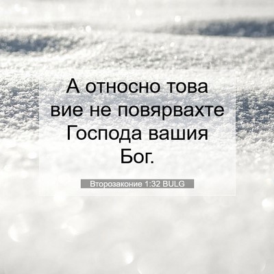 Picture 07 - Второзаконие 1:32 BULG - А относно това вие не - Bible Verse Picture