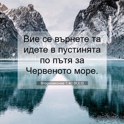 Picture 07 - Второзаконие 1:40 BULG - Вие се върнете та идете в - Bible Verse Picture