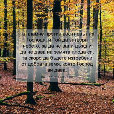 Picture 07 - Второзаконие 11:17 BULG - та пламне против вас - Bible Verse Picture
