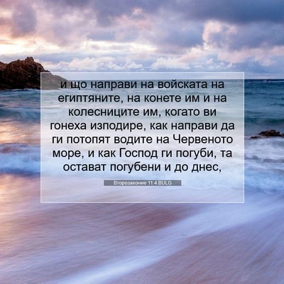 Picture 07 - Второзаконие 11:4 BULG - и що направи на войската на - Bible Verse Picture