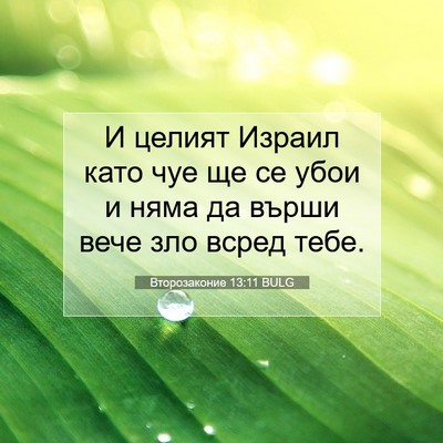 Picture 07 - Второзаконие 13:11 BULG - И целият Израил като чуе ще - Bible Verse Picture