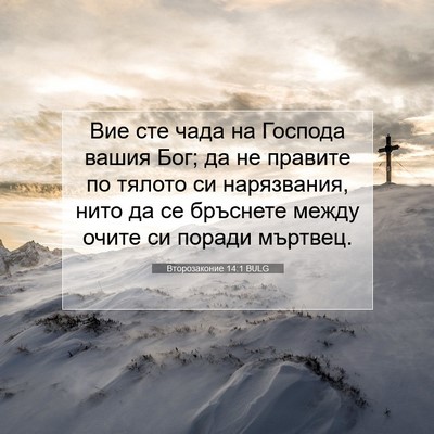 Picture 07 - Второзаконие 14:1 BULG - Вие сте чада на Господа - Bible Verse Picture