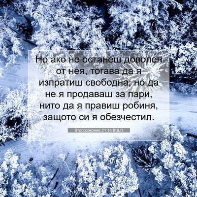 Picture 07 - Второзаконие 21:14 BULG - Но ако не останеш доволен - Bible Verse Picture