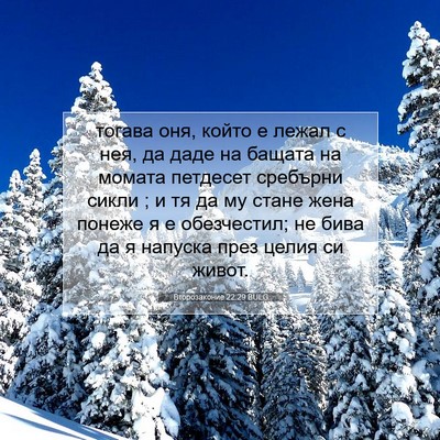 Picture 07 - Второзаконие 22:29 BULG - тогава оня, който е лежал с - Bible Verse Picture