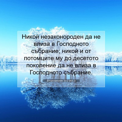 Picture 07 - Второзаконие 23:2 BULG - Никой незаконороден да не - Bible Verse Picture