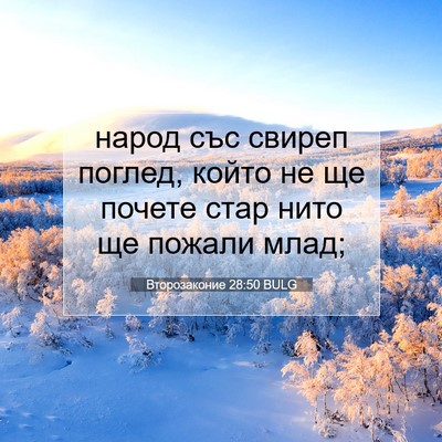Picture 07 - Второзаконие 28:50 BULG - народ със свиреп поглед, - Bible Verse Picture