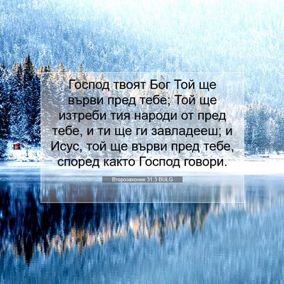 Picture 07 - Второзаконие 31:3 BULG - Господ твоят Бог Той ще - Bible Verse Picture