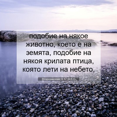 Picture 07 - Второзаконие 4:17 BULG - подобие на някое животно, - Bible Verse Picture