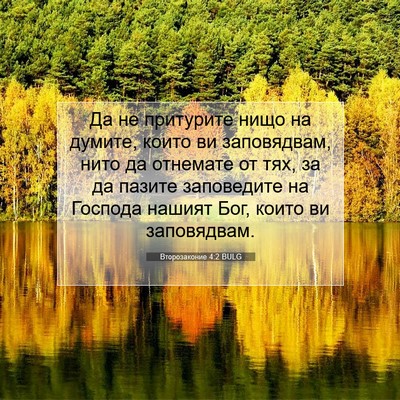 Picture 07 - Второзаконие 4:2 BULG - Да не притурите нищо на - Bible Verse Picture