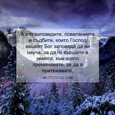 Picture 07 - Второзаконие 6:1 BULG - А ето заповедите, - Bible Verse Picture