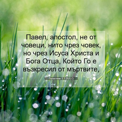 Picture 07 - Галатяни 1:1 BULG - Павел, апостол, не от - Bible Verse Picture