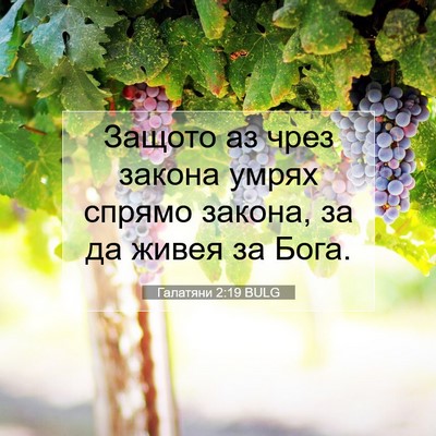 Picture 07 - Галатяни 2:19 BULG - Защото аз чрез закона - Bible Verse Picture