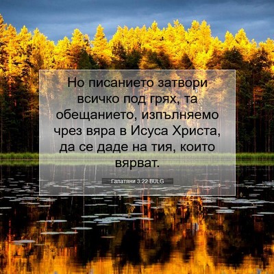 Picture 07 - Галатяни 3:22 BULG - Но писанието затвори - Bible Verse Picture