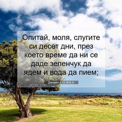 Picture 07 - Данаил 1:12 BULG - Опитай, моля, слугите си - Bible Verse Picture