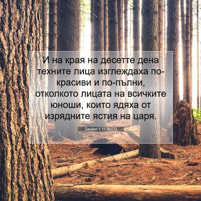 Picture 07 - Данаил 1:15 BULG - И на края на десетте дена - Bible Verse Picture
