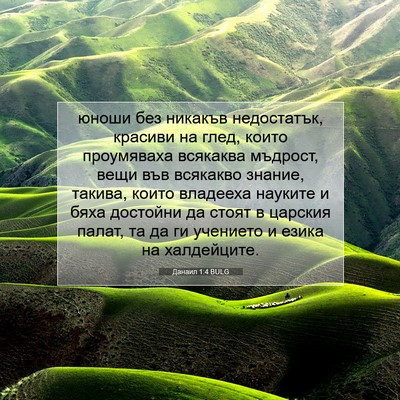 Picture 07 - Данаил 1:4 BULG - юноши без никакъв - Bible Verse Picture