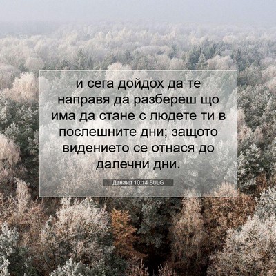 Picture 07 - Данаил 10:14 BULG - и сега дойдох да те направя - Bible Verse Picture