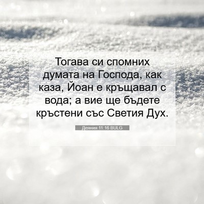 Picture 07 - Деяния 11:16 BULG - Тогава си спомних думата - Bible Verse Picture