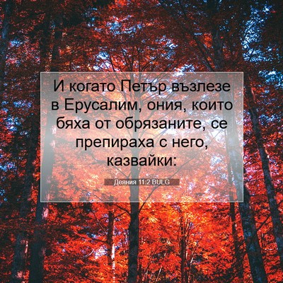 Picture 07 - Деяния 11:2 BULG - И когато Петър възлезе в - Bible Verse Picture
