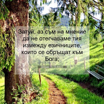 Picture 07 - Деяния 15:19 BULG - Затуй, аз съм на мнение да - Bible Verse Picture