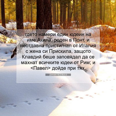 Picture 07 - Деяния 18:2 BULG - гдето намери един юдеин на - Bible Verse Picture
