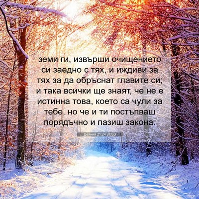 Picture 07 - Деяния 21:24 BULG - земи ги, извърши - Bible Verse Picture