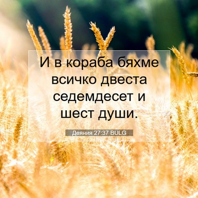 Picture 07 - Деяния 27:37 BULG - И в кораба бяхме всичко - Bible Verse Picture