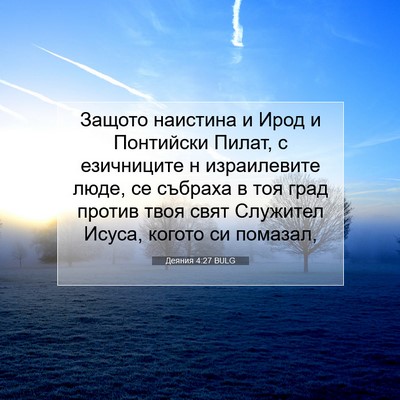 Picture 07 - Деяния 4:27 BULG - Защото наистина и Ирод и - Bible Verse Picture