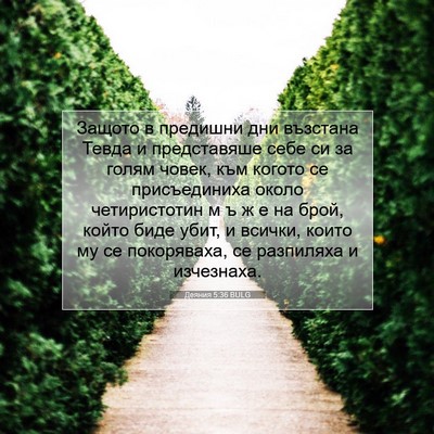 Picture 07 - Деяния 5:36 BULG - Защото в предишни дни - Bible Verse Picture