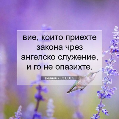 Picture 07 - Деяния 7:53 BULG - вие, които приехте закона - Bible Verse Picture