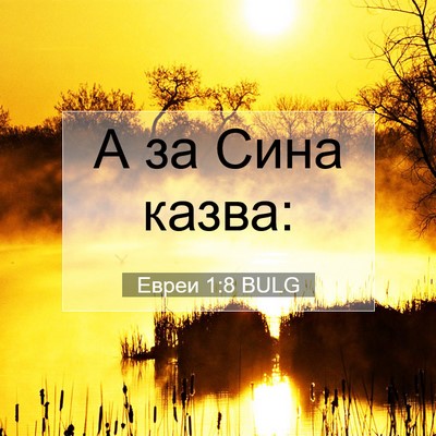 Picture 07 - Евреи 1:8 BULG - А за Сина - Bible Verse Picture