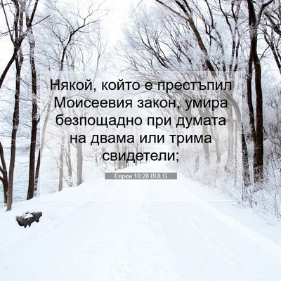 Picture 07 - Евреи 10:28 BULG - Някой, който е престъпил - Bible Verse Picture