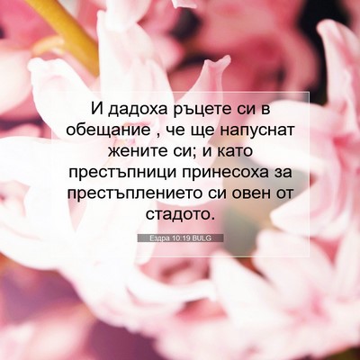 Picture 07 - Ездра 10:19 BULG - И дадоха ръцете си в - Bible Verse Picture
