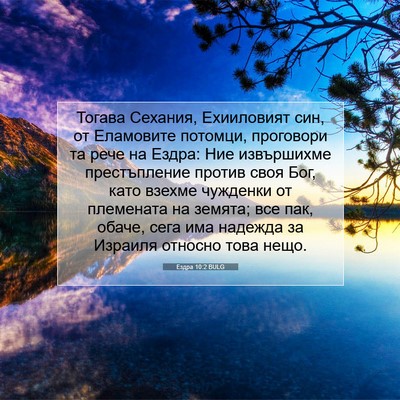 Picture 07 - Ездра 10:2 BULG - Тогава Сехания, Ехииловият - Bible Verse Picture