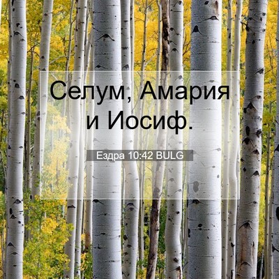 Picture 07 - Ездра 10:42 BULG - Селум, Амария и - Bible Verse Picture