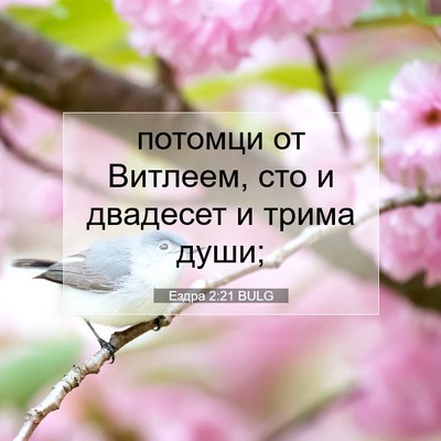 Picture 07 - Ездра 2:21 BULG - потомци от Витлеем, сто и - Bible Verse Picture